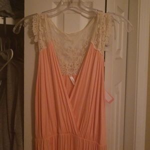 Pink Blush maternity knit maxi